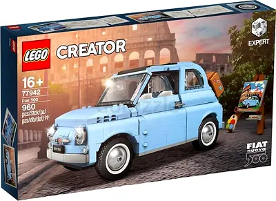 LEGO Creator Expert Fiat 500 (Set 77942) - 960pcs, Light Blue- Sealed (limited edition) - retired