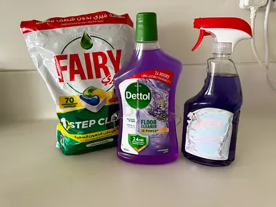 Cleaning products NEW sealed Fairy dishwasher detergent dettol floor cleaning windex glass window