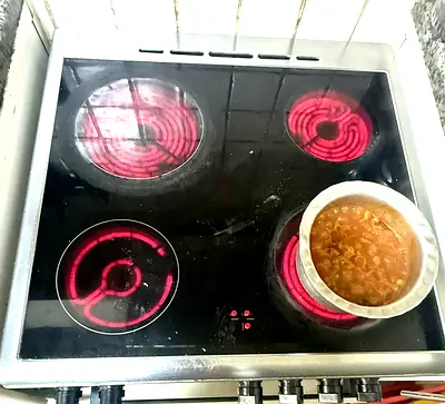 Used 4-Burner Electric Glass Hob / Cooktop - Good Working Condition