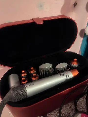Dyson Airwrap styler with multiple attachments in case - used