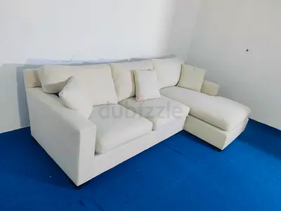 Crate&Barrel beige color lshape sofa