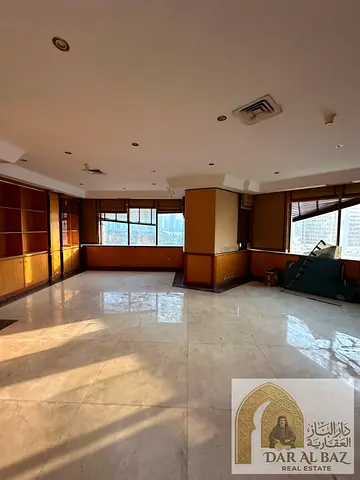 An excellent opportunity for business owners: an office in the Al Majaz 1 area at a great price, located directly overlooking Khalid Lagoon and close