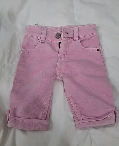 Light pink toddler denim shorts - good condition