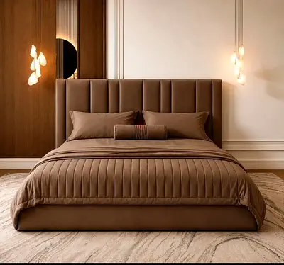 Queen siza family Bed with madical mattress Brown