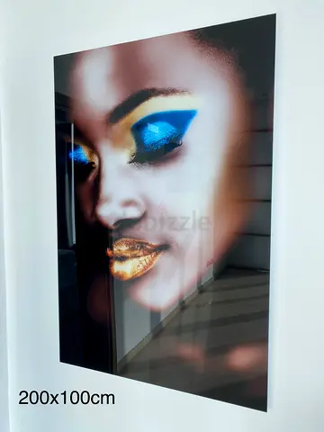 Large Glossy Portrait Wall Art Panel - 200 x 100 cm Cobra Art