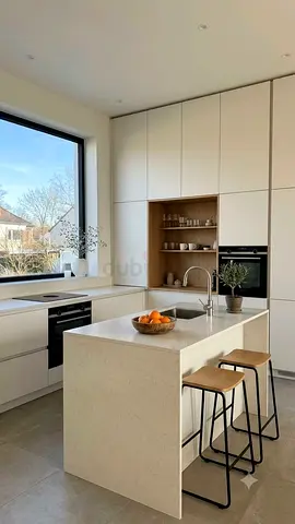 Modern Kitchen Island with Integrated Sink and Countertop