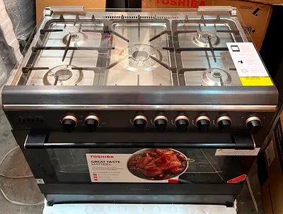 Toshiba 5 Burner Cooking Range 90x60cm Gas Cooker 1 Year Warranty Stove