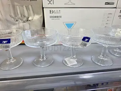 Set of 6 Glass Dessert Cups — New in Box