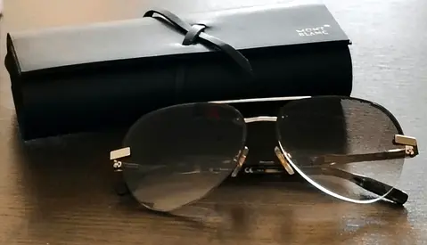 Montblanc rimless sunglasses with case