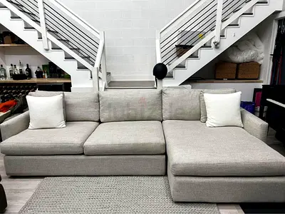 Crate&barrel lounge deep L shape sofa
