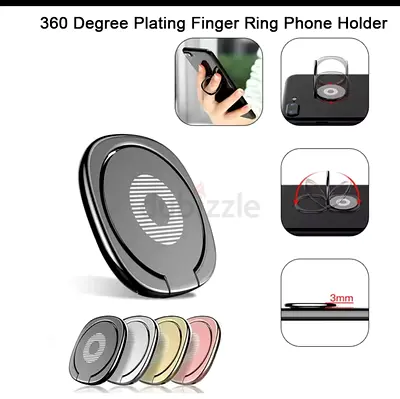 360° Metal Finger Ring Phone Holder - Slim Grip & Kickstand