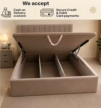 Brand new Queen size Hydrolic Storage bed Available