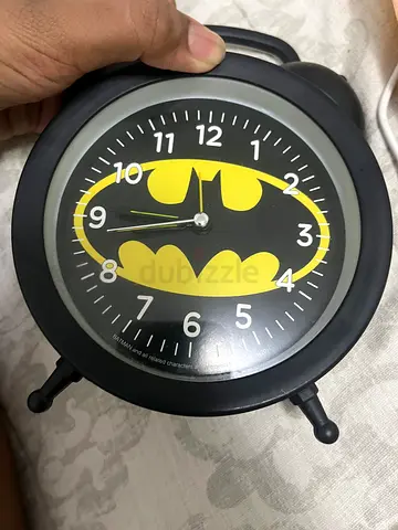 Batman analog tabletop alarm clock - black, working condition