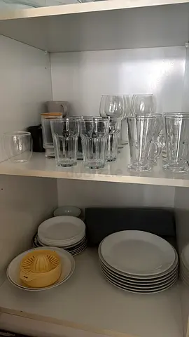 Set of everyday plates, glasses and kitchenware - gently used