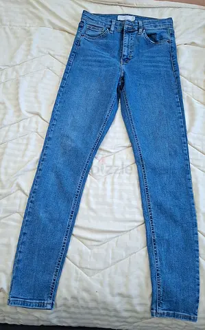 Light blue kids denim jeans - slim fit, size 7_8 years