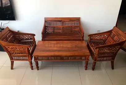 HAND-CURVED SOLID WOOD FURNITURE IS AVAILABLE FOR SALE