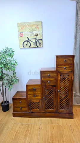 Marina Home Solid Wood Steps Storage Cabinet