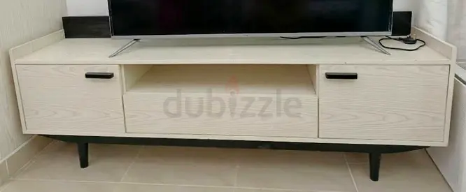 Large Heavy duty Wooden TV Unit / Entertainment Center - Light Oak Finish
