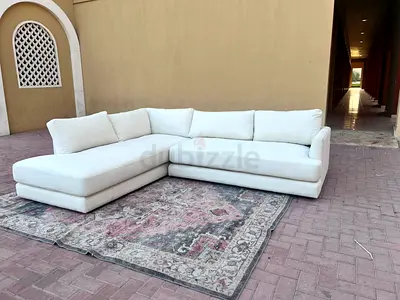 Perfect Condition West Elm L Shape Sofa Beige