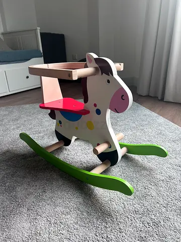 Wooden rocking horse