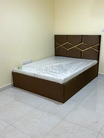Brown upholstered Queen size brand new beds