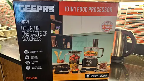 Geepas 10-in-1 Food Processor 800W - Excellent Working Condition