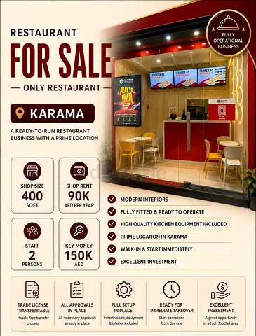 Restaurant for sale | Karama