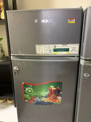 Used Nikai Small Double-Door Refrigerator - Compact, Works Fine with key