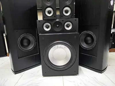 5.1 JAMO S626 SPEAKERS AND 12INCH SUBWOOFER