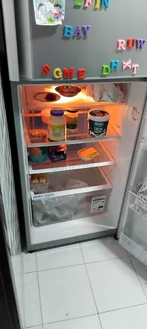 Hitachi used Refrigerator - double-door with spacious Interior Shelves
