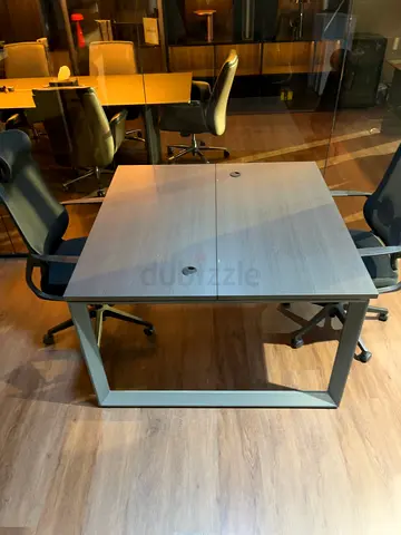 Complete Office Furniture Set – 6 Ergonomic Chairs + 2 Workstation Desks
