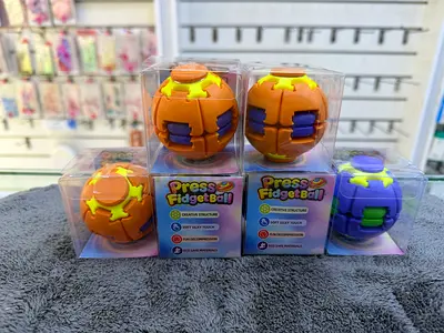 Set of 5 Press Fidget Balls — Small Puzzle Sensory Toys (Like New)