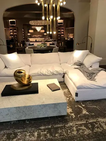 Feather 🪶 Cloud Sectional Marina home Couch Cotton Linen New