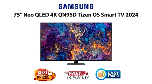 Samsung 75 Inch Smart TV Dubai - Neo QLED QN95D 2024 - Like New, FREE DELIVERY, 1 YEAR WARRANTY