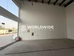 A brand-new showroom with main road facing is available for annual rent in Al Jurf Industrial Area 2
