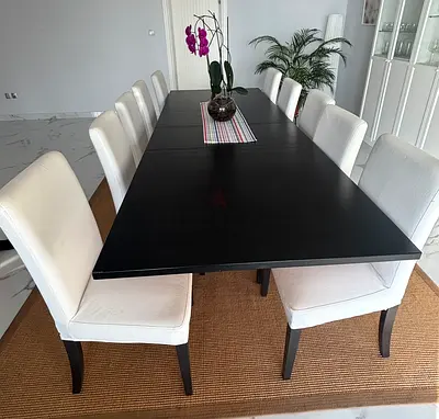 IKEA Dining Table with 10 chairs