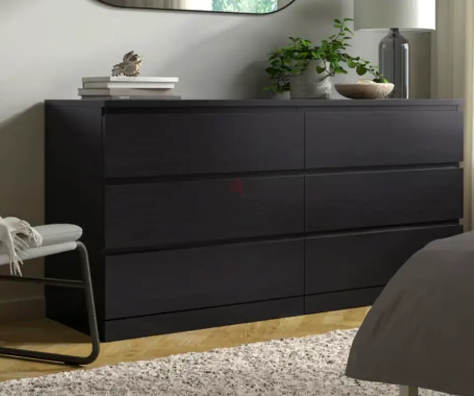 Classifieds: IKEA MALM 6-drawer Dresser / Chest - Black-Brown, 160x78 cm