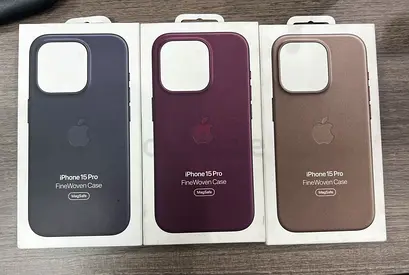 Brand new Apple iPhone 15 Pro FineWoven MagSafe cases (3 pcs)