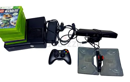 Xbox 360 Kinect Bundle with Controller, Charger, and 12 Games