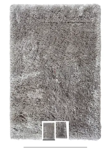 Soft Grey $%&! Rug - Plush High Pile, Excellent Condition