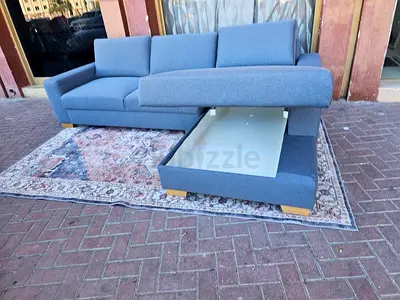 Ikea Sorvallen L shape sectional sofa under storage space
