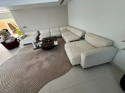 Top___ Quality The Loom Collection U Shape Sofa Beige