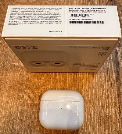 Apple AirPods 3rd Generation with Case,Charging Cable & Box