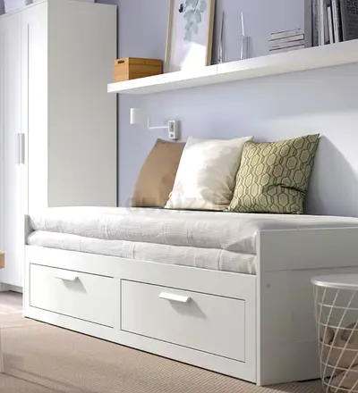 IKEA Bed BRIMNES with 2 drawers white colour