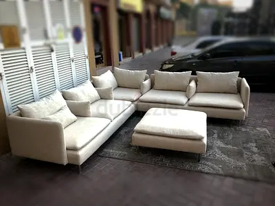 Ikea Sodhremn Corner Sofa Beige without footstool