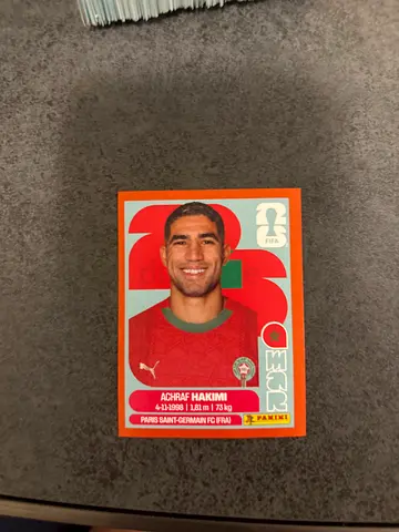 Panini Football Sticker - Achraf Hakimi (Morocco) - Single Sticker