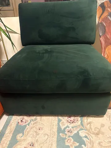 Dark Green Velvet modular sofa - Good Condition
