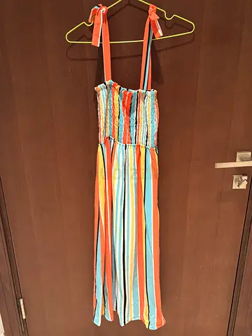 Girls Multicolored Maxi Dress (size M, 9/10)