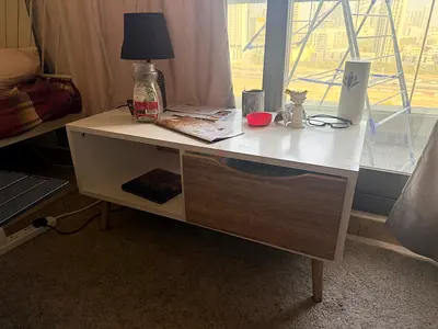 Small modern TV stand / low cabinet with drawer