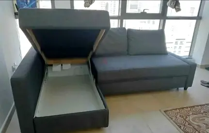 IKEA L shap Sofa store cum bed you can fix